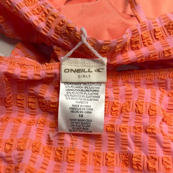 Orange Textured Swimsuit - Picture 4 of 4